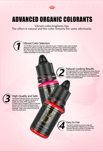 Pigment de maquillage permanent pour les lèvres organique à longue tenue et encre PMU pour une couverture complète - Product Image 3