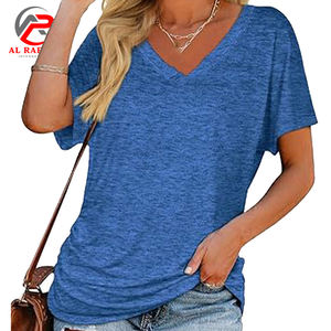 <b>Womens</b> Short Sleeve <b>V</b> <b>Neck</b> Pleated <b>T</b> <b>Shirts</b> Summer Loose Fit Basic Tunic with Side Shirring Casual Top Tees Cotton Workout Top - Product Image 3