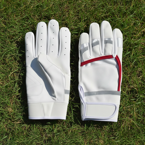 Best Genuine Leather Baseball Batting Gloves Customizable Anti-Slip Softball Baseball Hitting Gloves Ambidextrous <b>Hook</b> Loop - Product Image 1