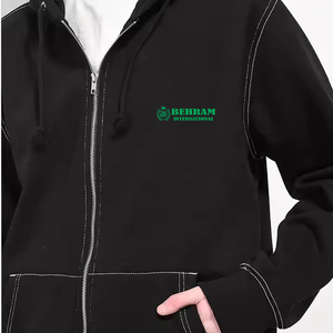 Sweat-shirts personnalisés unisexes 100% coton, impression numérique, fermeture éclair, épaules tombantes, coupe régulière, en molleton/éponge française, séchage rapide, respirants - Product Image 2