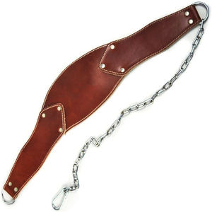 Gimnasio profesional Entrenamiento físico Levantamiento de pesas Cinturón de inmersión de cuero con logotipo personalizable Características Cadena de acero - Product Image 6