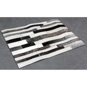 Tapis en cuir imprimé moderne fait main pour salon et chambre à coucher - Product Image 3