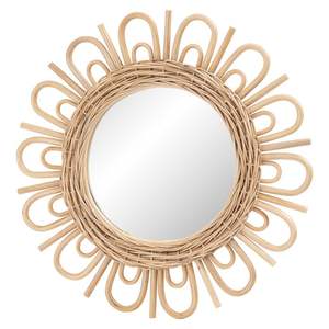 Custom Design Decorative Wall Flower Full-Length <b>Mirror</b> Rattan Customized Color Home Decoration for Vietnam Premium Quality - Product Image 5