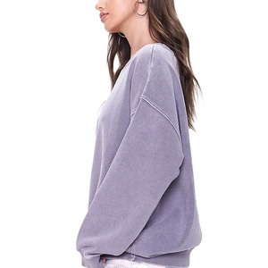 Sudadera Oversize con Cuello Redondo para Mujer, Ropa de Manga Larga, Sudadera de Algodón y Felpa - Product Image 3