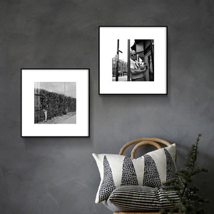 Cadre décoratif mural carré en alliage d'aluminium brossé, très vendu, avec photos <span class=keywords><strong>noir</strong></span> <span class=keywords><strong>et</strong></span> <span class=keywords><strong>blanc</strong></span> de style français - Product Image 2