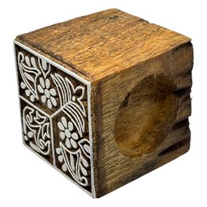 Smart Fashion Deal Handmade Eco-Friendly Wooden Block <b>Tealight</b> Holder (Without <b>Tealight</b> <b>Candle</b>) Rectangle Shape Home Decoration - Product Image 5
