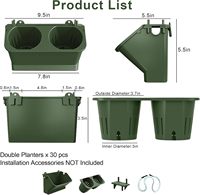 Jardinière verticale murale en plastique empilable avec 60 poches, porte-pot de fleurs pour une utilisation en intérieur/extérieur dans le jardin et la maison
