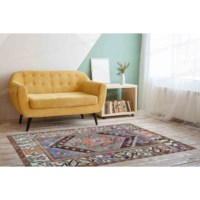 Tapis en laine imprimé patchwork vert et marron, style marocain et turc, écologique, à suspendre au mur, pour entrée, facile à nettoyer, épaisseur moyenne, en latex