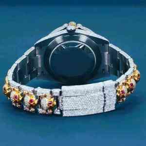 Iced Out Skull <b>Watch</b> <b>Mens</b> Luxury Full Diamond Look Hip Hop <b>Skeleton</b> Bracelet <b>Watch</b> Full Iced Style - Product Image 4