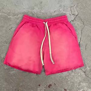 Acid Wash Premium 100% Algodón Logotipo personalizado Malla 100% Poliéster Longitud corta con logotipo OEM Pantalones cortos en blanco - Product Image 2