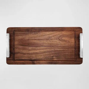 Taille standard de finissage naturel de plateau de portion de rectangle en bois naturel pour le plateau de portion de nourriture de maison et d'hôtels fait à la main - Product Image 6