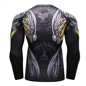 Rashguard de Poliéster para Fitness, Personalizado con Impresión, Transpirable, de Secado Rápido, para MMA, con Logotipo Personalizado, de Alta Calidad para Hombre, Servicio de Diseño Gratuito - Product Image 2