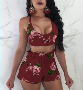 Robe de sport décontractée, taille haute, pour femme, vêtements d'été, soutien-gorge, short froissé, vente en gros, nouvelle collection 2022 - Product Image 4