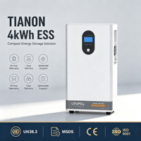 Système de stockage de batterie solaire tout-en-un Tianom ESS-P003 Split 10kWh LiFePO4 AC 51.2V IP21 CAN Hybride Réseau