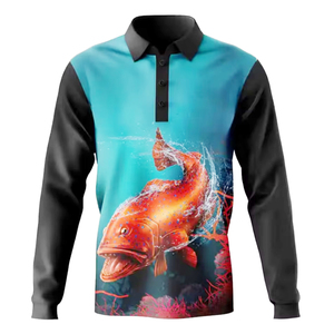 Camisetas Polo de Pesca con Protección UV 100% Poliéster Sublimadas, Cuello Camisero, Ropa Deportiva, Camisetas Polo de Club de Pesca para Adultos - Product Image 5