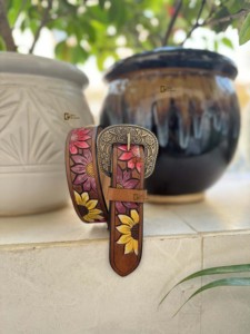 Cinturones de cuero de alta calidad tallado a mano elegante cinturón de girasol Unisex gran oferta regalo de lujo para él - Product Image 5