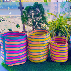 Conteneur de stockage en nylon recyclé Modèle de sac tissé PP durable réutilisable de l'Inde Fourniture en vrac Impression offset Manipulation de surface - Product Image 1