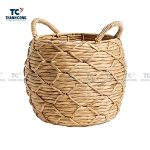 Panier de rangement pour la décoration en gros Panier arc-en-ciel fait à la main en jacinthe d'eau écologique - Product Image 1