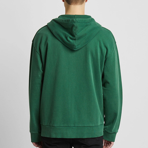 Sweat à capuche pour homme 100% coton avec logo personnalisé vierge avec fermeture éclair sur les épaules tombantes Sweat à capuche pull oversize Sweats à capuche lourds pour hommes - Product Image 1