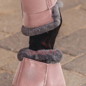 Botas de campana de caballo ecuestre impermeables de cuero PU de construcción duradera para entrenar competiciones de uso diario con forro de poliéster de peluche - Product Image 3