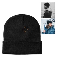 Bonnet en tricot chaud unisexe pour l'hiver - Bonnet côtelé élastique en acrylique doux personnalisé pour la vente en gros