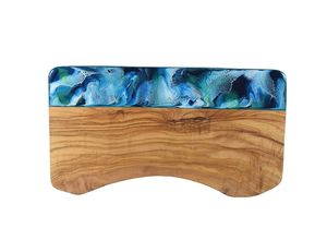 Tabla de queso de madera y resina epoxi cuadrada para cortar carne, pan y verduras al precio más bajo - Product Image 2