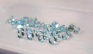 Topacio Azul Cielo Natural de Calidad AAA al por Mayor, Talla Redonda Facetada de 11x11, Corte Radiante, Gema Suelta para Joyería - Product Image 5