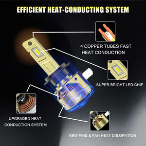 Nueva Luz LED para Automóvil de 140 W, Cuatro Tubos de Cobre, Luz de Conducción para Automóvil, Bombillas LED para Faros Delanteros 9005 9006 H4 H7 - Product Image 6