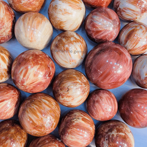 Esfera de cristal de escocita y estilbita marrón oscuro, de cuarzo para curación Natural piedra preciosa, meditación, suministro a granel - Product Image 5