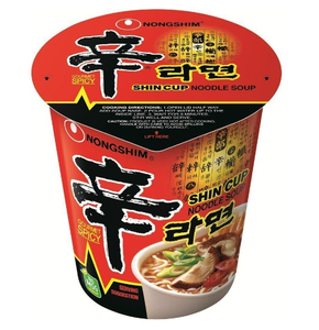 Nongshim Shin Ramyun, Fideos Instantáneos en Vaso de 68g, Ramen Coreano, Paquetes de Fideos en Vaso, STOCK en el Reino Unido - Product Image 1