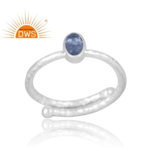 Anillo de piedras preciosas de tanzanita Natural de Plata de Ley 925, joyería personalizada para mujer, regalo para ella - Product Image 1