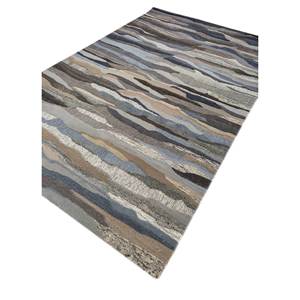 Tapis en laine tufté à la main Acar Tra-14860, gris et noir, motif abstrait, pour usage domestique - Product Image 2