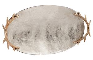 ถาดสแตนเลสสตีลทรงกลมสีเงินสุดสร้างสรรค์พร้อมที่จับสำหรับงานปาร์ตี้ตกแต่งบ้านร้านอาหารโรงแรม - Product Image 4