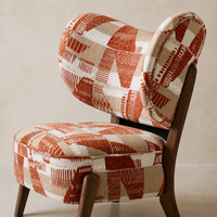 Fauteuil d'appoint à motif géométrique personnalisé, fauteuil lounge rembourré à dossier haut pour salon, chambre à coucher, hôtel