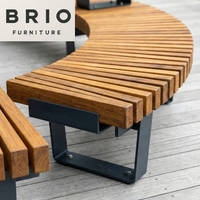 Banc de parc en bois moderne, sièges publics d'extérieur, vente en gros directe d'usine, mobilier de rue de luxe à prix avantageux, banc d'extérieur moderne