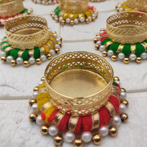 Handmade Metal Indian Traditional Tea Light Holder Eco-Friendly Durable Reusable Home Decorative Wedding Christmas Festival - Product Image 1
