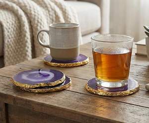 <b>Heat</b> Safe Resin <b>Coaster</b> Smooth Surface High Quality Bohemian Style Customizable Design for Tea/Coffee/Juice/Water Glasses - Product Image 5