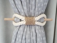 Attache-rideau en macramé en forme de feuille, décoration bohème minimaliste, en coton fait main, taille personnalisable, logo, attaches de fenêtre modernes, décoration unique