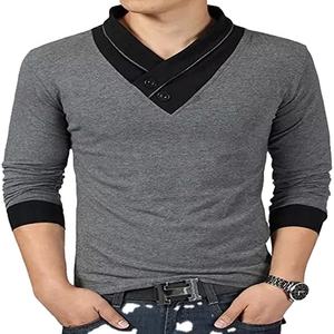 T-Shirt à col en V pour hommes, respirant, logo personnalisé, été, haute qualité, Offre Spéciale - Product Image 6