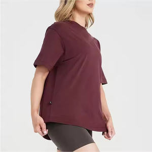 Venta al por mayor de camisetas de mujer 100% algodón de alta calidad para chicas buenas camisetas fabricante ropa de gimnasio camiseta personalizada para mujer - Product Image 5