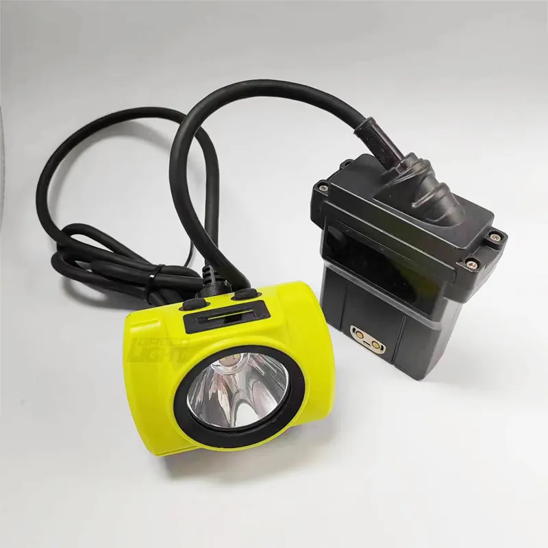 Corded LED Mining Cap Lamp 25000lux 3.7V 13.6Ah rechargeable Best Mining Headlamp with 18 hrs working time