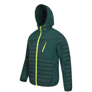 Doudoune hybride Softshell personnalisée de qualité supérieure pour hommes Légère et pliable pour la randonnée hivernale Techniques de teinture unie - Product Image 3