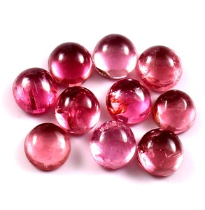 Cabochon rond en tourmaline rose naturelle 1mm à 10mm à dos plat pierres précieuses en vrac pierre rose pour la fabrication de bijoux approvisionnement en gros - Product Image 1