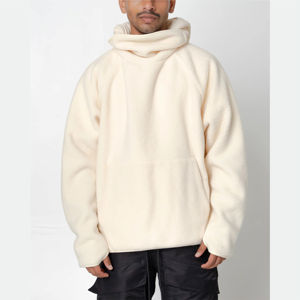 Custom Unisex Fleece <b>Sherpa</b> Fur <b>Lined</b> Thick <b>Hoodie</b> High Quality Pullover Warm Fluffy Men Winter Heavy <b>Hoodie</b> - Product Image 5