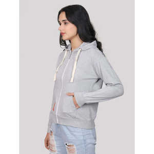 Sweat-shirt à capuche Evolve pour femme, 100 % coton, haute qualité, respirant, manches longues, col rond, idéal pour l'hiver - Product Image 3