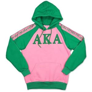 Sweat à capuche personnalisé vert premium d'hiver pour femmes et hommes, sororité pour denim, 100% coton avec broderie - Product Image 2