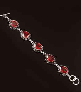 Pink Tourmaline Rubellite Glowing Charm Bracelet 925 Sterling <b>Silver</b> Handmade Dainty GIA Certified Luxury Jewelry Gift for <b>Women</b> - Product Image 3