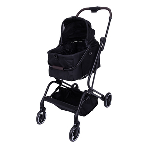 Carrito de transporte de mascotas con diseño de 3 pliegues y capacidad de cesta de 15kg para viajes - Product Image 2