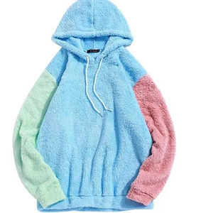 Sweat à capuche noir pour homme en gros, sweat à capuche en fourrure sherpa, sweat à capuche surdimensionné, 100% coton, vêtements décontractés pour homme, sweats à capuche personnalisés - Product Image 4