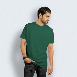 T-shirt ample 100 % coton personnalisé, coupe classique, épaules tombantes, tricoté respirant pour homme, haute qualité - Product Image 4